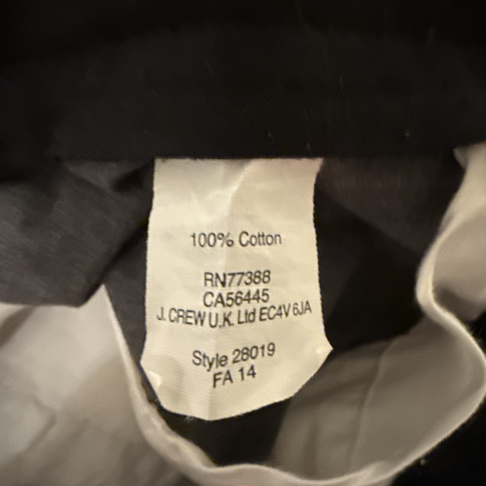 J. Crew Men's Bedford Pants Gray 35x32 (Act 36x30.5) Straight Leg 100% Cotton‎ - Picture 8 of 9